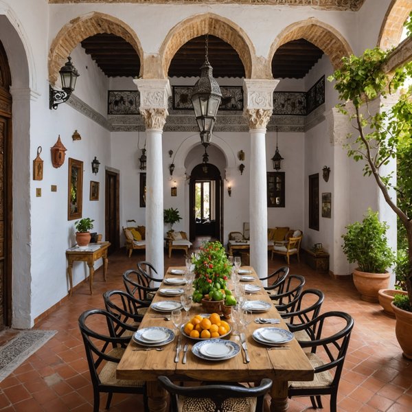 Peut-on louer une maison de vacances en Andalousie avec des ateliers de cuisine et des visites de palais mauresques?